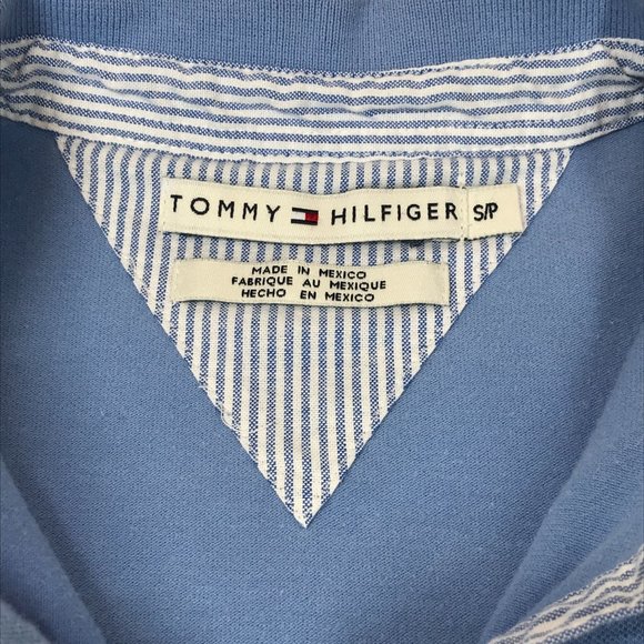 Tommy Hilfiger Blue Polo Short Sleeve Shirt Women's S Classic Fit Flag Logo - Picture 3 of 6